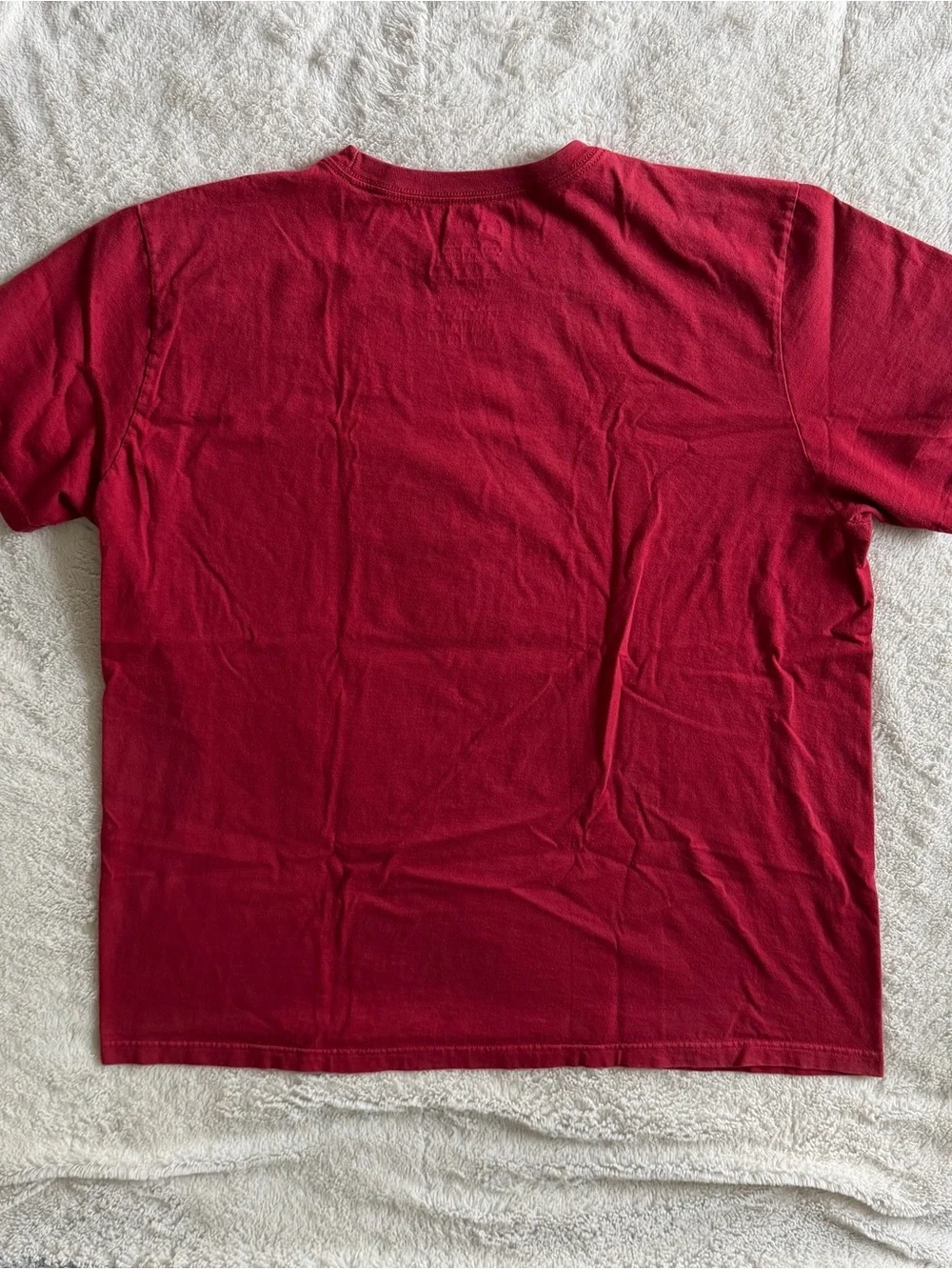 Retro Embroidered Nike Swoosh Logo Red T-Shirt Men's 2XL Y2K Skater